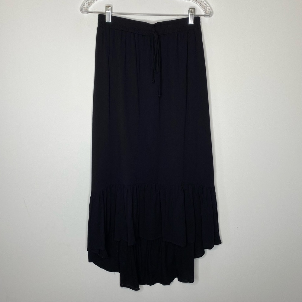 Forgotten Grace Black High Low Hemline Skirt
